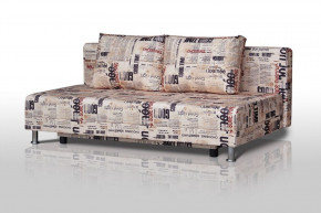 Диван-кровать Комфорт без подлокотников Принт "Gazeta" (2 подушки) в Мулымье - mulymya.germes-mebel.ru | фото