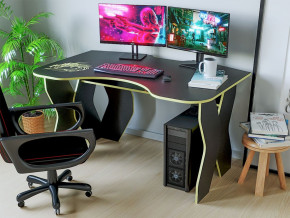 Компьютерный стол КЛ №9.0 (Черный/Желтый) в Мулымье - mulymya.germes-mebel.ru | фото