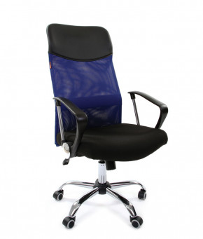 Кресло для руководителя CHAIRMAN 610 N (15-21 черный/сетка синий) в Мулымье - mulymya.germes-mebel.ru | фото