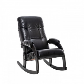 Кресло-качалка Модель 67 Венге, к/з Vegas Lite Black в Мулымье - mulymya.germes-mebel.ru | фото
