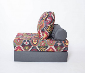 Кресло-кровать-пуф бескаркасное Прайм (мехико серый-графит) в Мулымье - mulymya.germes-mebel.ru | фото