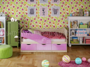 Кровать Бабочки (Сиреневый металлик) 1600 в Мулымье - mulymya.germes-mebel.ru | фото