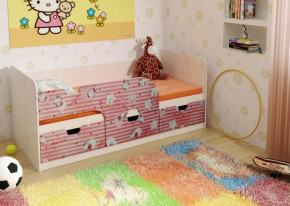 Кровать детская Минима Лего 1.6 (лиловый сад/дуб атланта) в Мулымье - mulymya.germes-mebel.ru | фото