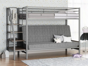 Кровать двухъярусная с диваном "Мадлен-3" (Серый/Серый) в Мулымье - mulymya.germes-mebel.ru | фото