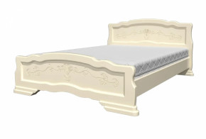 КАРИНА-6 Кровать из массива 1800 (Слоновая кость) в Мулымье - mulymya.germes-mebel.ru | фото