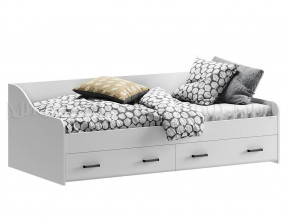 ВЕГА NEW Кровать 900 с настилом ЛДСП (Белый глянец/белый) в Мулымье - mulymya.germes-mebel.ru | фото