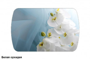 Стол Бостон 2 (1100*700) опоры Брифинг (Стекло/фотопечать Белая орхидея) в Мулымье - mulymya.germes-mebel.ru | фото