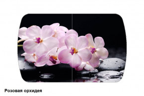 Стол Бостон 900*600 (опоры Брифинг) Стекло/фотопечать Розовая Орхидея в Мулымье - mulymya.germes-mebel.ru | фото