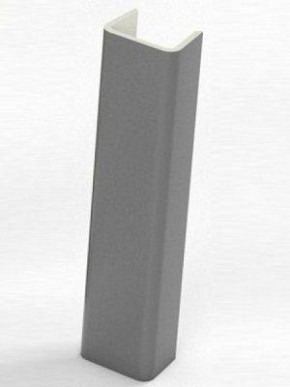 Торцевая заглушка для цоколя h150 мм Цвет Алюминий (Алюминий, Белый, Черный, Сонома) в Мулымье - mulymya.germes-mebel.ru | фото
